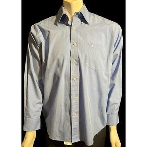 Duck Head Long Sleeve Button-Down Embroidered Pocket Shirt Size M Baby Blue